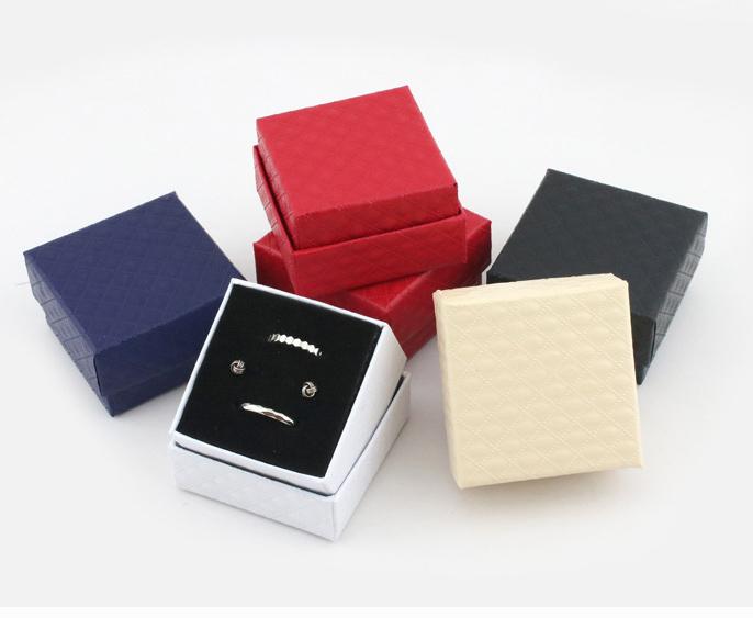 Platz Schmuck Box Hochzeit Engagement Ring Box Für Ohrringe Schmuck Display Box Halter Schwarz Rot Weiß Navy