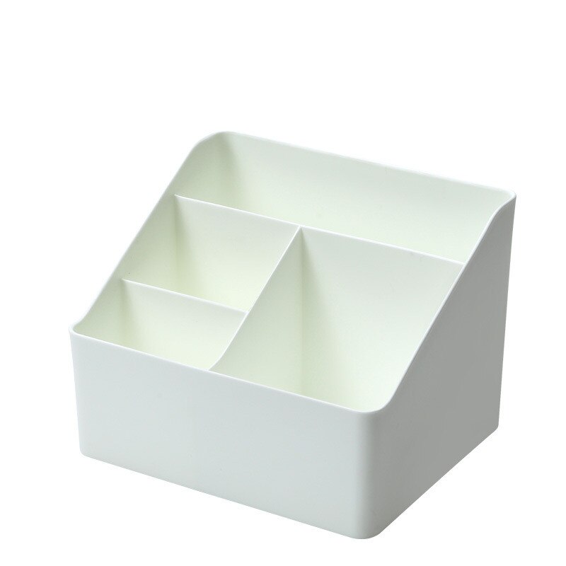 Kosmetisk opbevaringsboks skrivebordsrum opbevaringsboks rum makeup organizer: Hvid