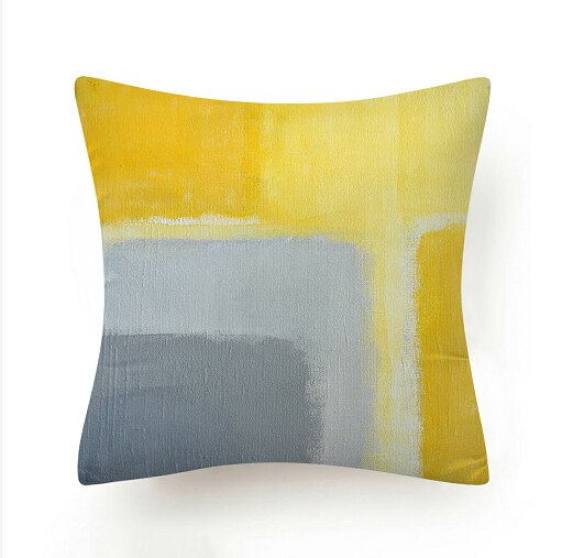 45X45cm bleu sarcelle impression feuilles vertes Polyester taie d'oreiller taille doux fibre coussin canapé voiture housse de coussin maison taie d'oreiller: 9