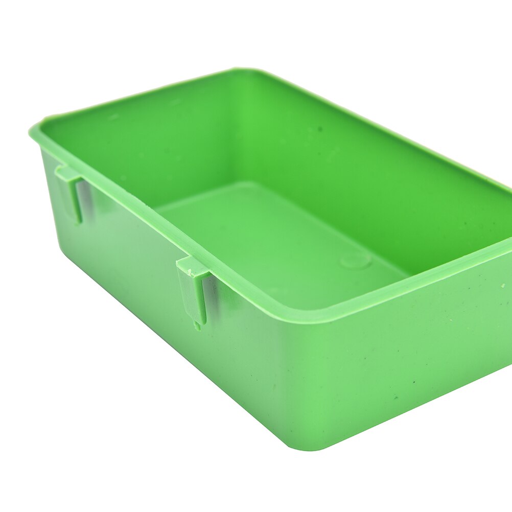1 unidad de plástico para bañera de aves y loros, caja de limpieza para alimentar comida, caja de agua, accesorios de juguete para mascotas