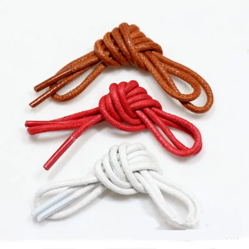 2 pares de cordones redondos finos encerados, cordones de zapatos de cuero, cordones de zapatos Unisex para botas y zapatos, 100cm/120cm/140cm/160cm
