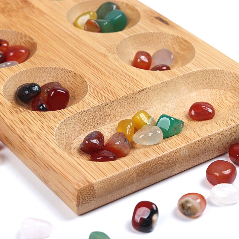 Mancala Afrikaanse Gem Schaken Klassieke Strategie Puzzel Speelgoed Party Game Vouwen Schaakbord Kinderen Educatief Logisch Denken Speelgoed