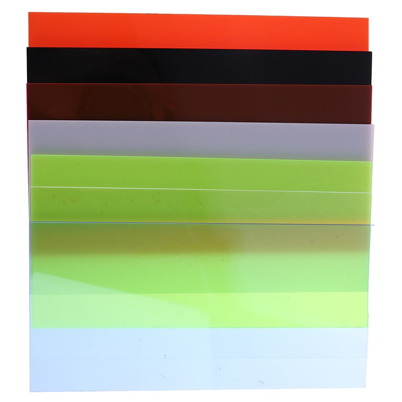 Gennemsigtige akryl plexiglas tonede plader / plexiglas plade / akryl plade sort / hvid / rød / grøn / orange