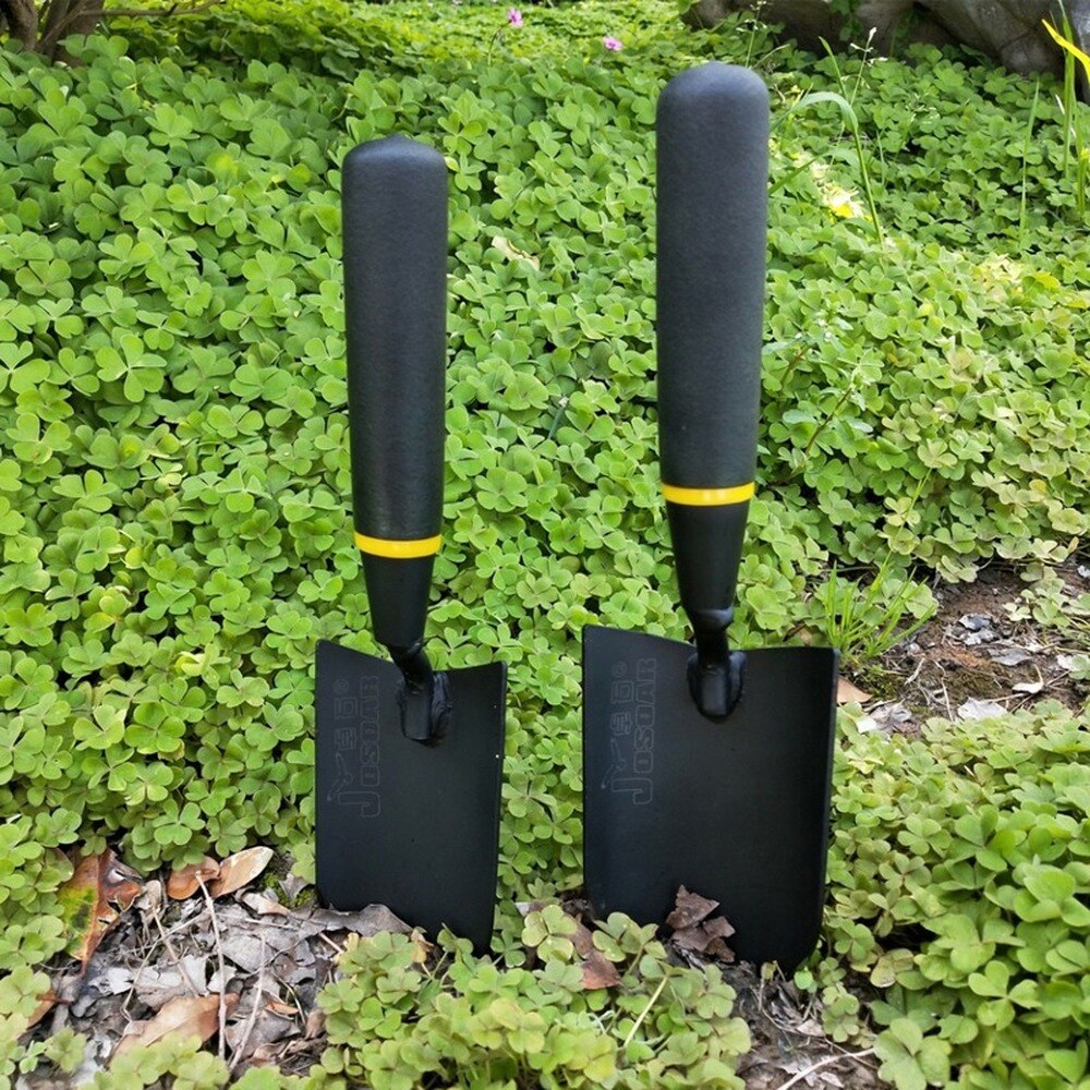 Roestvrijstalen schep, groenteplanten, tuingereedschap, gereedschap voor het kweken van bloemen, huishoudelijke potten, planten in potten, tuin, bloemenschep