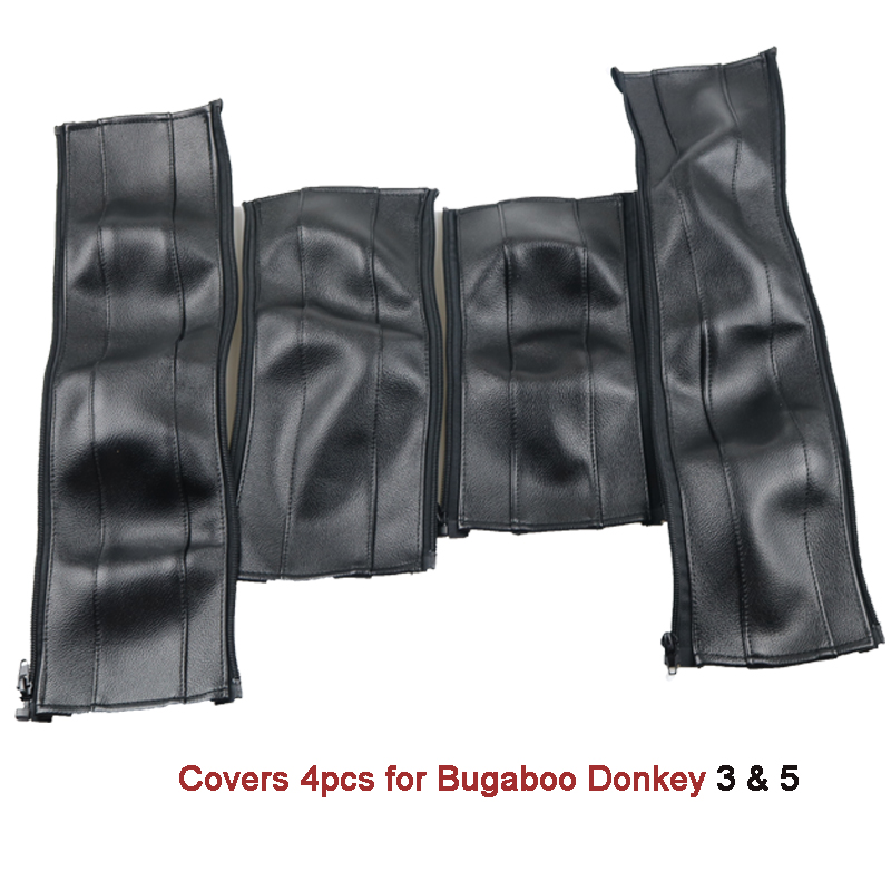 Coperture in pelle Pu per Bugaboo asino 1 2 3 passeggino carrozzina braccioli custodia protettiva maniglie coperture Bumber passeggini accessori: donkey3  4pcs black