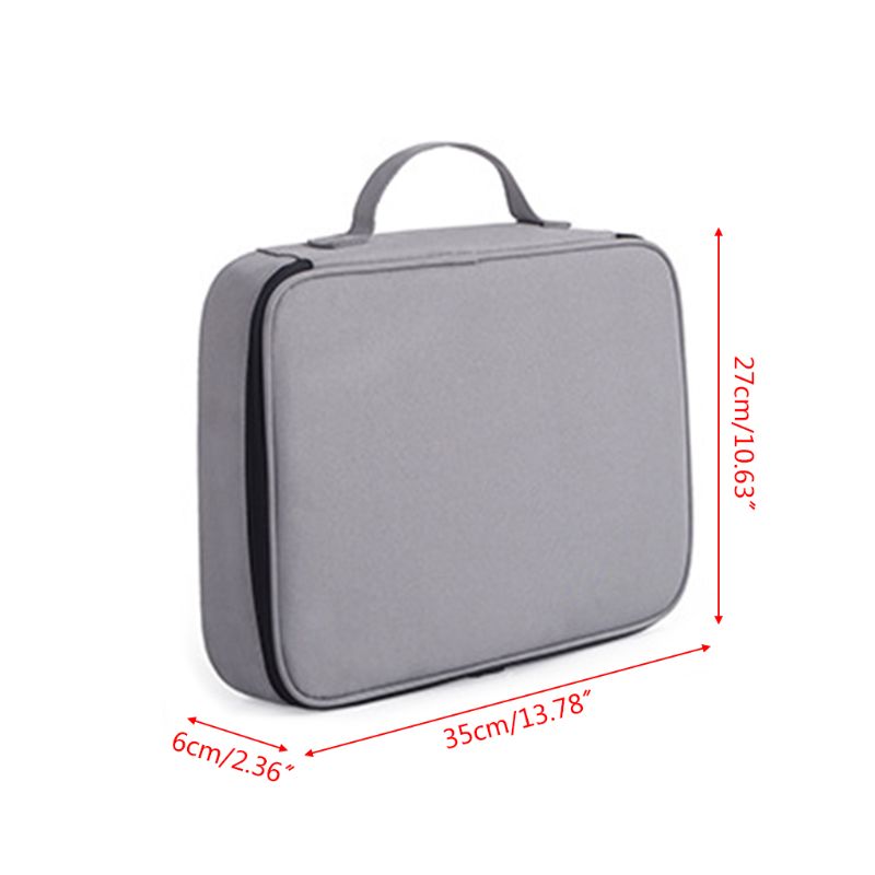 Bolsa de almacenamiento de documentos, estanca, gran capacidad, certificados, organizador de archivos para viaje a la oficina en casa