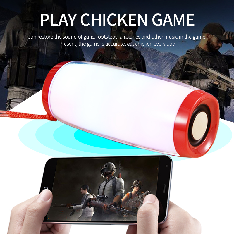 TG157 LED Blinkt Licht Bluetooth Lautsprecher tragbar Mit Seil draussen Loundspeaker 1200 mAh Stoff Wasserdicht Subwoofer FM Radio