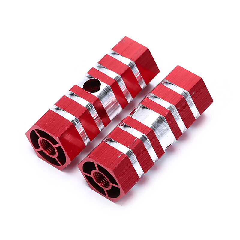 2pcs Bicycle Bike Pedals Axles Aluminum Alloy Stunt Foot Pegs Pedal for Bicycle Cycling Bike Parts 5 Colors: Red