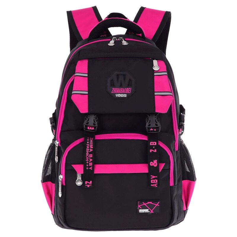 Children backpack Orthopedic Schoolbags For Teenagers Boys Girls Nylon Kids School Bags Breathable Backpacks BACK PACK mochila: rose1