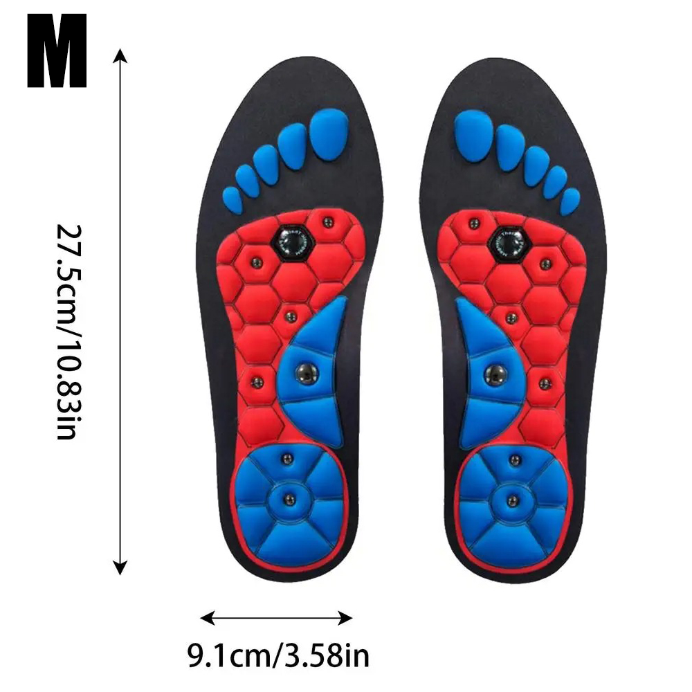 Magneettiterapiapohjalliset jalan akupistehierontatyyny eva holvituki ortopedinen pohjallinen urheilu juoksu väsymystä vähentävät terveyspohjalliset: Sininen