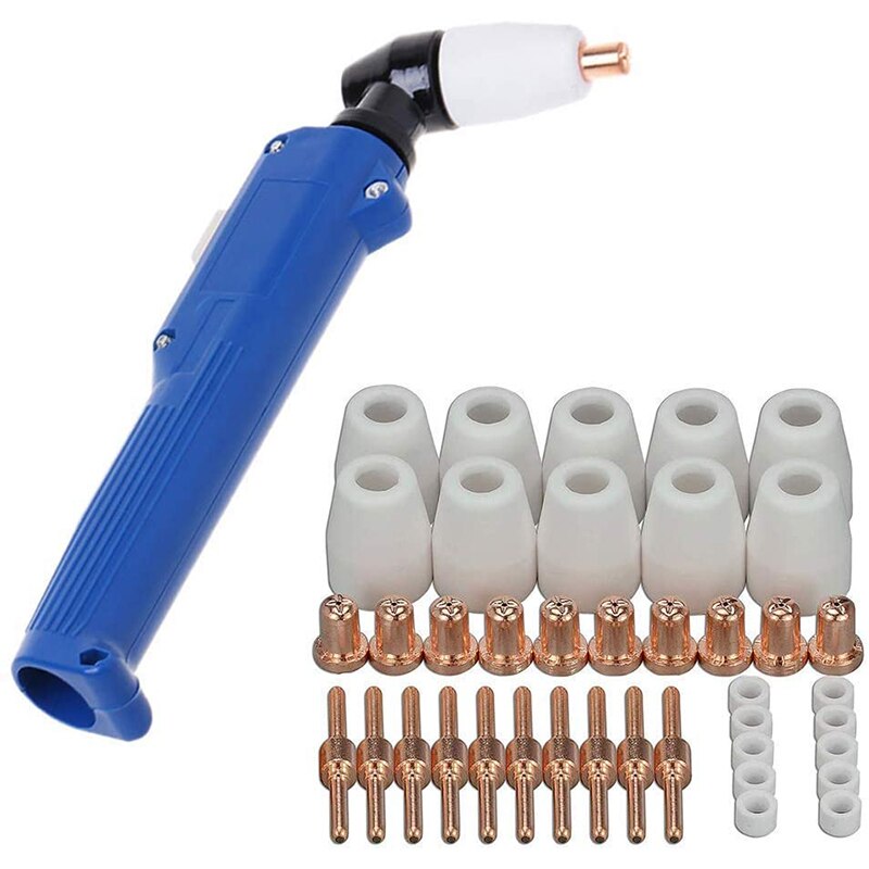 PT31 Plasma Cutter Torch Head Body Cutting 40PCS Consumables Accessory Fit for CUT50D CUT-50 CT-312 CUT40