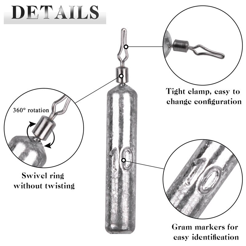 24pcs/lot shot rigs Lead Sinker Carp Fishing Baits fishing Sinker dropshot rig Weight for bass trout fishing tackle