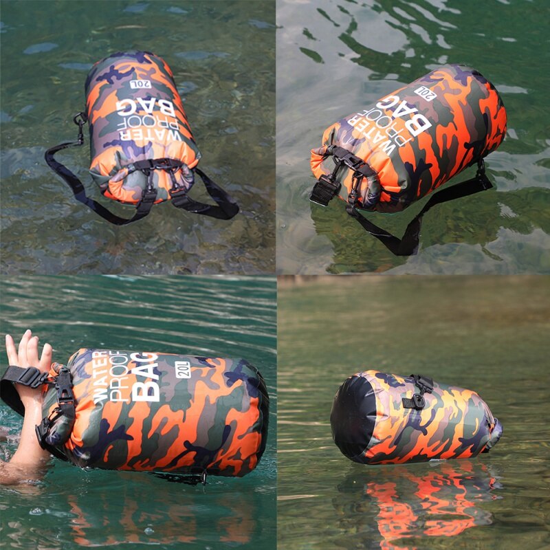 Sac étanche Camouflage Pour Kayak - Léger, IPX3, Rangement équipement Extérieur, Pour Rafting, Randonnée, Pêche