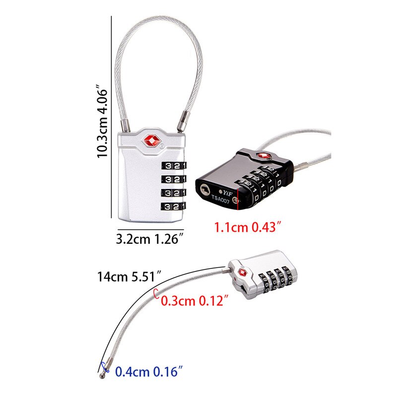 Tsa Sloten Ttlife Master Lock Smart Combinatie Slot Voor Reizen Bagage Koffer Anti-Diefstal Code Hangslot Douane Sluizen