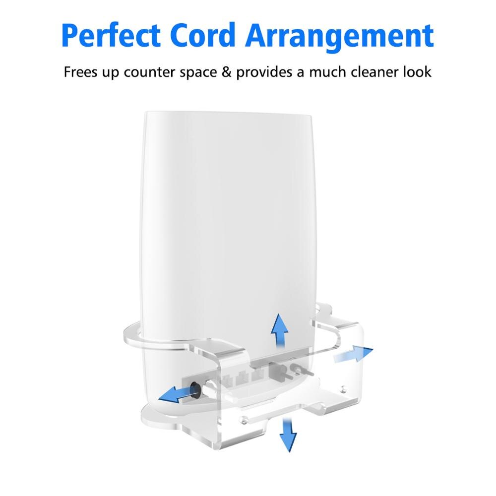 Support robuste en acrylique transparent pour montage mural pour routeur Netgear Orbi WiFi RBS40, RBK40, RBS50, RBK50, AC2200, AC3000
