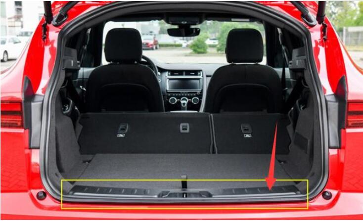 For Jaguar E-PACE EPACE Stainless Steel Back Silver Car Rear Inner Bumper Plate Cover Trim