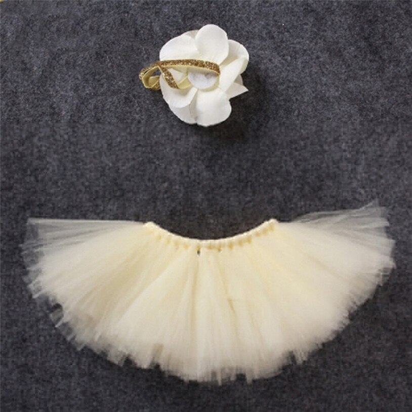 TELOTUNY baby tulle skirt + Headband newborn photography props C0418