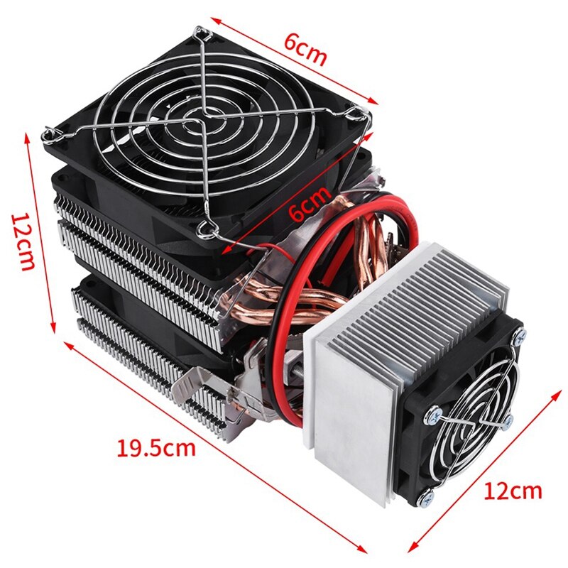 Dc12v kylkylning luftkylare radiator diy kylskåpssystem 20a 180w halvledar mini luftkonditionering