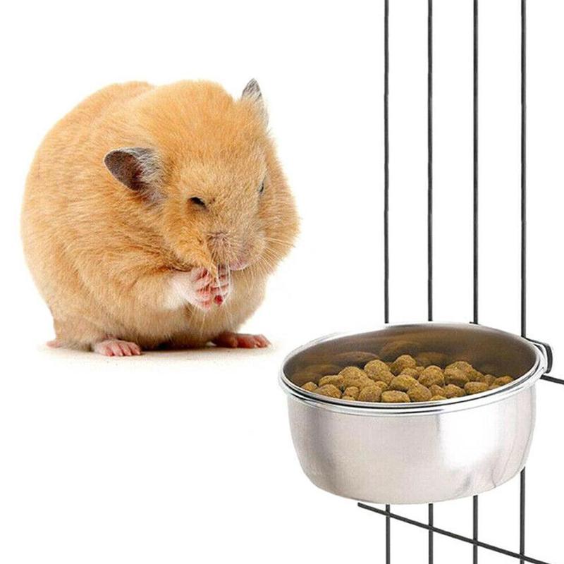 Parrot Stainless Steel Food Bowl Food Container Food Cup Cup Special Trough For Birds Food Water Food Bowl Water Basin U4M2
