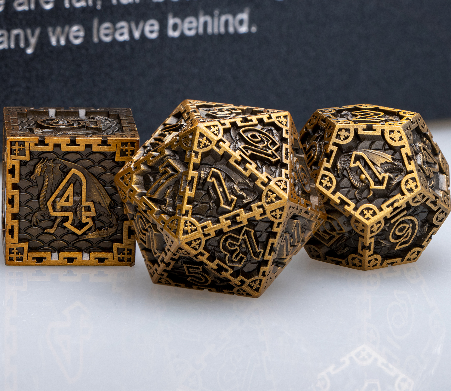 Metal Polyhedral DND Dice Set Dungeon and Dragon D&amp;D Dice for MTG Pathfinder RPG Roll Playing Game D20 D12 D10 D8 D6 D4