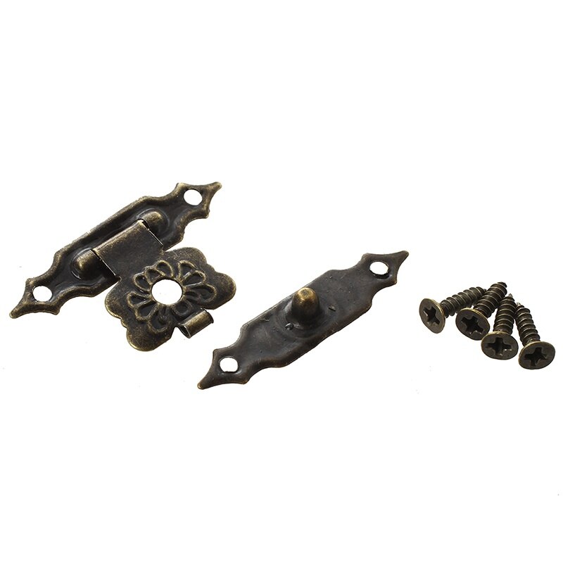10 x anchive wooden box latch set closed box bronze 3 cm long