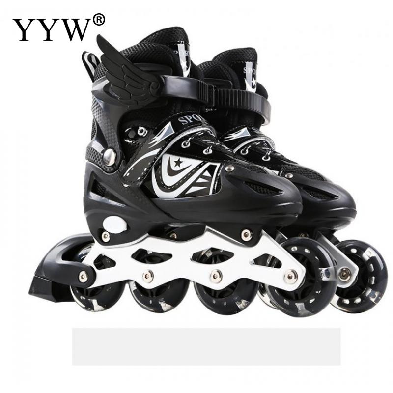 Patines ajustables para niños y niñas, zapatos de 4 ruedas, zapatillas de velocidad, patinaje en línea, Patines al aire libre