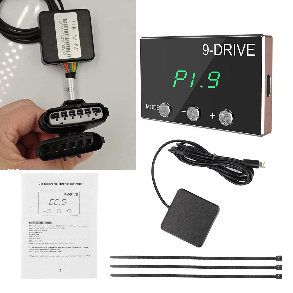YOSOLO Tuning Parts Accessory Plug Play 9 Drive 5 Modes Racing Accelerator Potent Booster Throttle Response Controller: 821