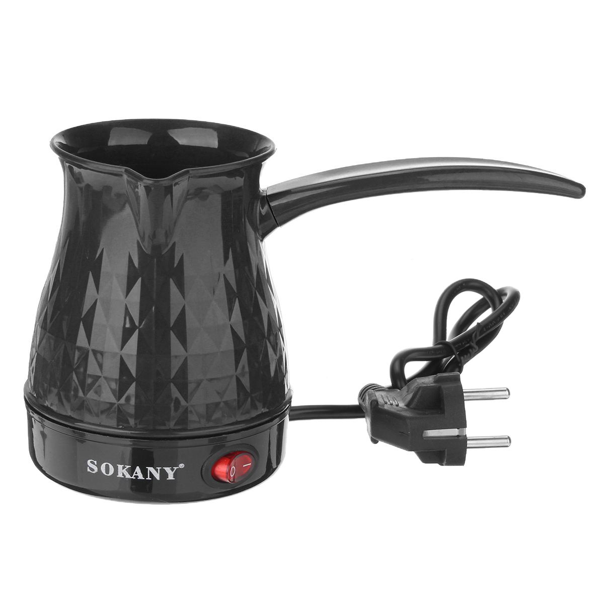 Cafetière électrique Portable 500W, 500ml, en acier inoxydable, appareil à expresso italien séparé, grec et turc: Black