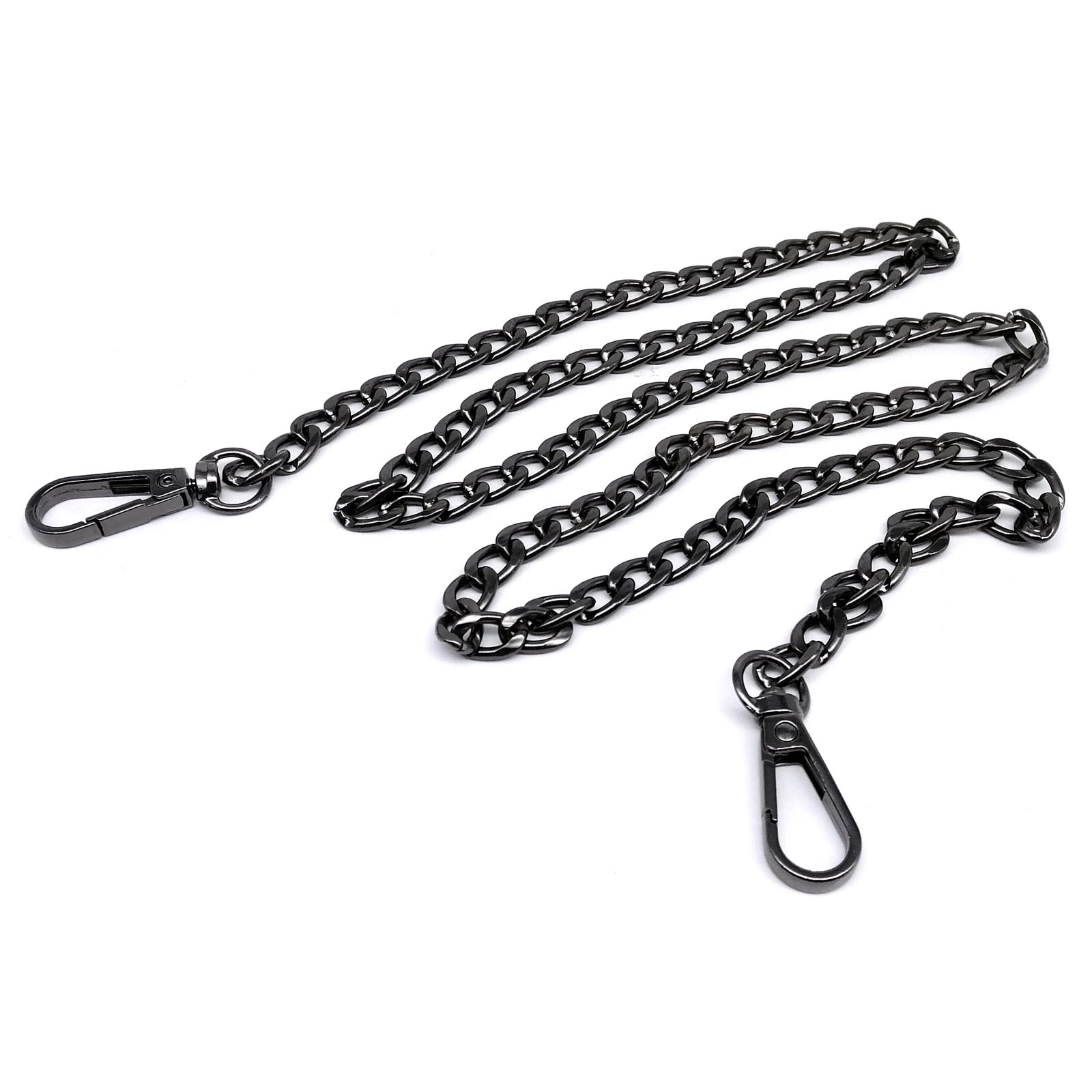 Metalen 60/120Cm Dubbele Gesp Clip Handtas Tas Tas Accessoires Leren Tas Riem Handvat Schouder Vervanging Reparatie Diy: 8 # / zwart