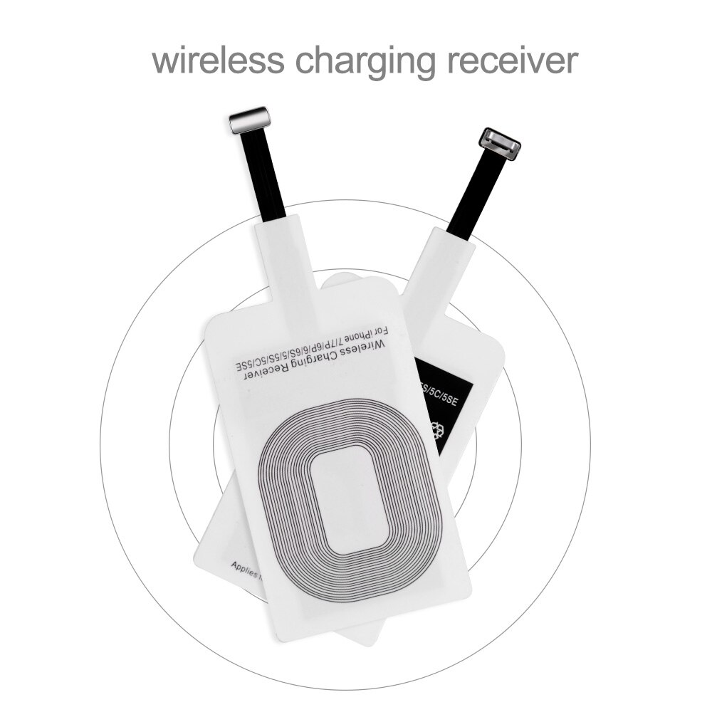 Ricevitore caricabatterie Wireless Qi per iPhone 5 6 7 Plus ricevitore di ricarica Wireless universale per telefono Micro USB type-c