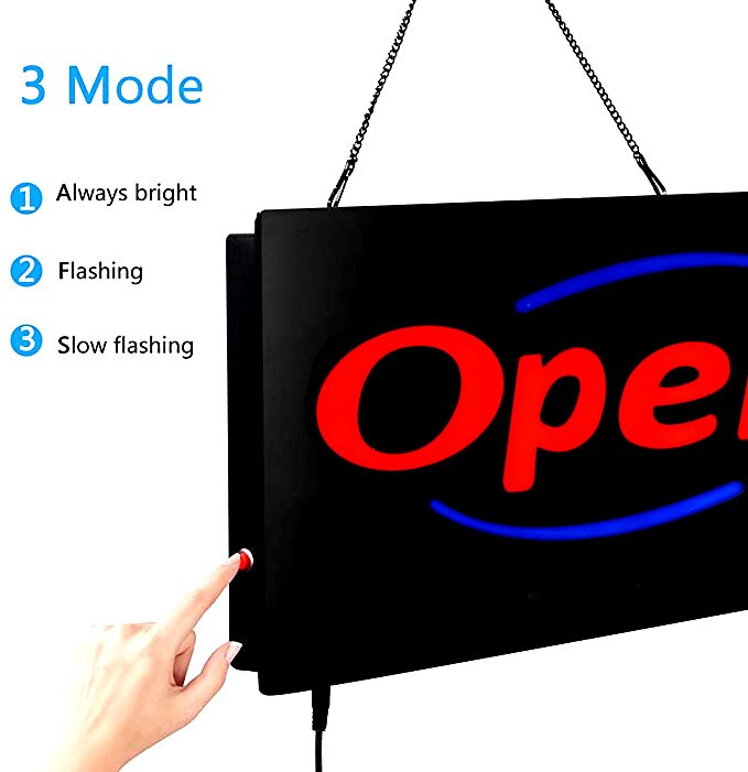 Led Neon Open Teken Voor Business: verlichte Teken Open Met Knipperende Modus-Indoor Elektrische Licht Up Teken Voor Winkels Bar Muur Hotel