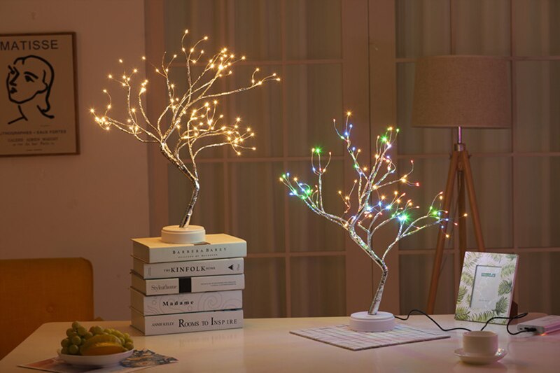 THE FAIRY LIGHT SPIRIT TREE SPARKLY TREES LED Night Light Mini Christmas Tree Copper Wire Garland Lamp Fairy Lights Lamp