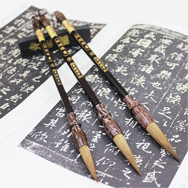 Chinese calligraphy brush pen painting art brush weasel hair brush pen writing smooth calligraphy pen caligrafia brush chancery