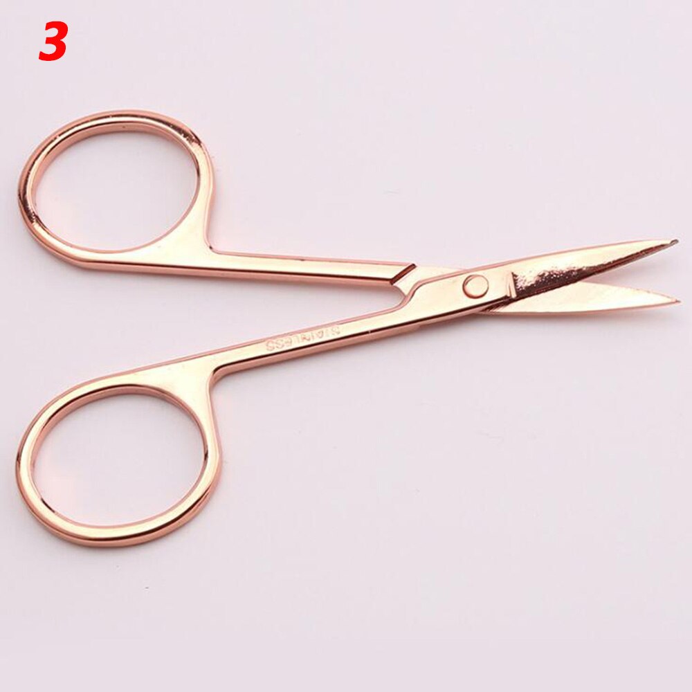 Stainless Steel Eyebrow Scissor Eyebrow Trimmer Eyebrow Eyelashes Nose Hair Scissor Manicure Scissors Cutter Nail Makeup Tool: 3