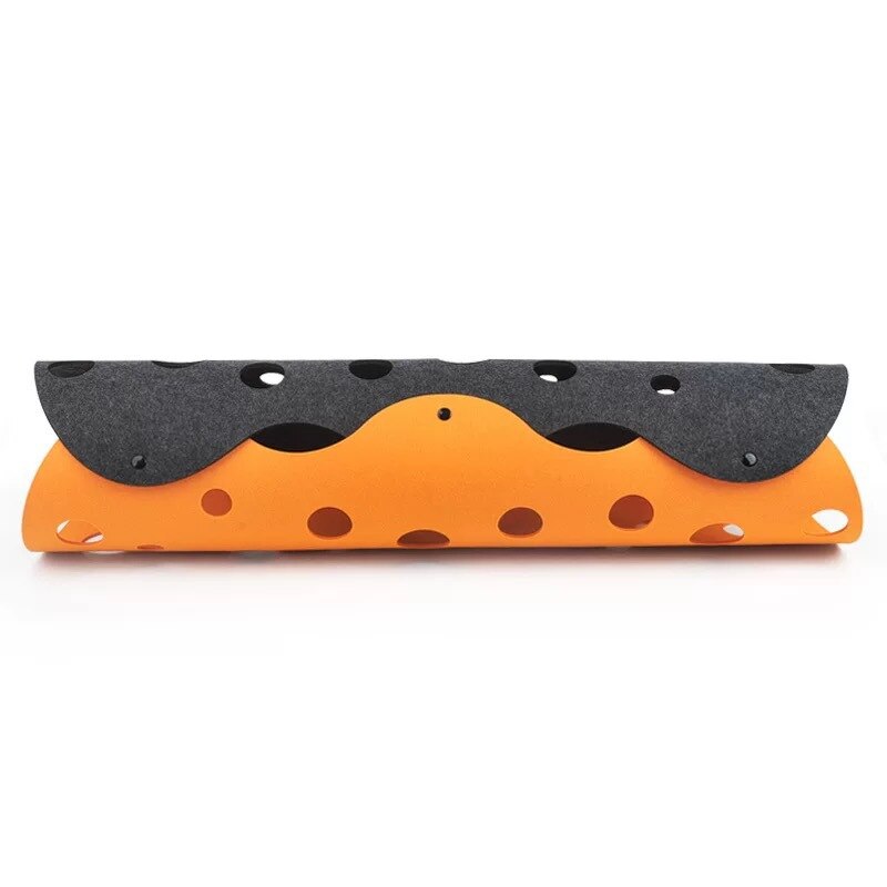 Juguete de túnel para gatos DIY-tubo plegable para gatos, combinación de nido, juguete interactivo para mascotas, adecuado para gatitos, conejos y cachorros: Gray orange / Thickness 5(mm)