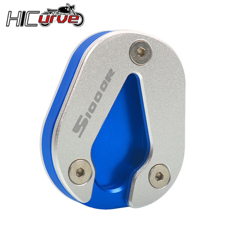 Für S1000R S1000 R S1000R S1000R -2023 Motorrad CNC Ständer Seitenständer Ständer Erweiterung Vergrößerer Pad: Blau