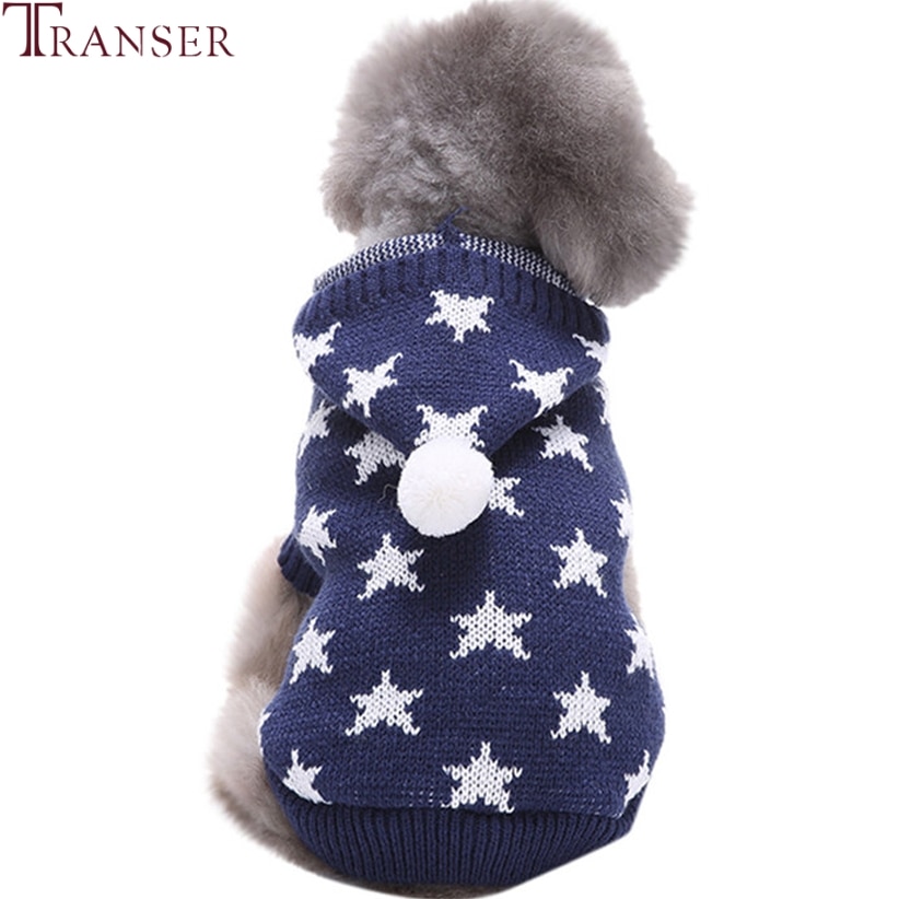 Nieuw Pet Supply Ster Patroon Hond Trui Gebreide Hond Hoodie Jas Puppy Outfit Winter Warm Kleding Voor Kleine Honden 81113