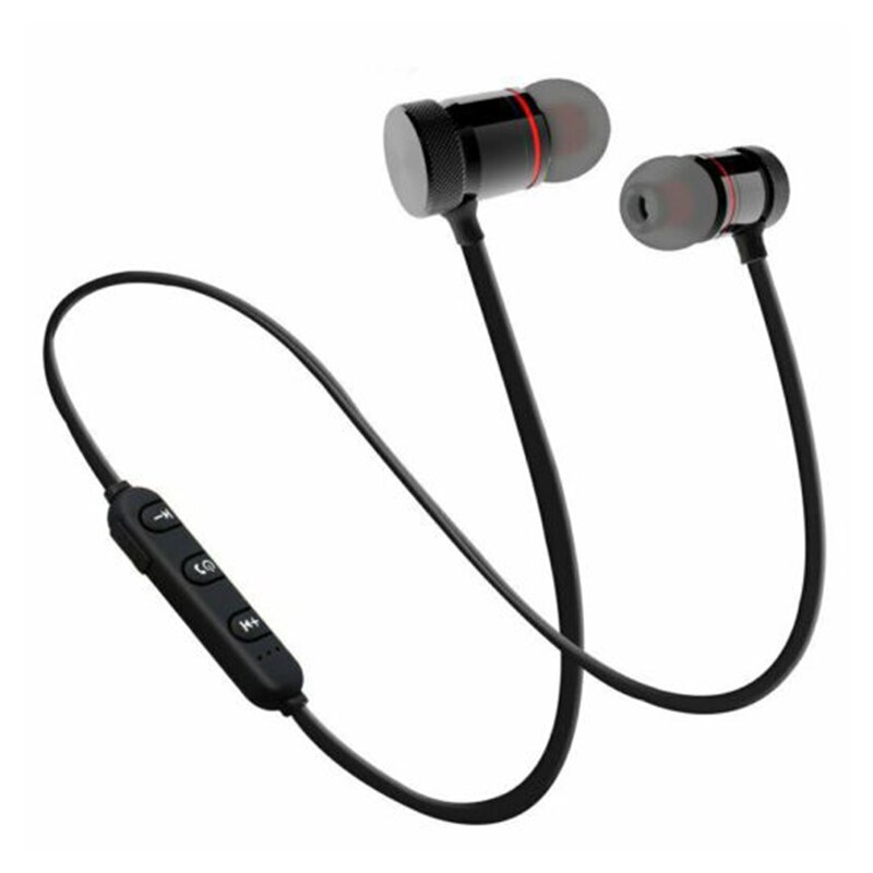 Neckband Magnetic Wireless Headset Stereo Earbuds Music Metal Headphones With Mic For Phones M5 Bluetooth-compatible Headset