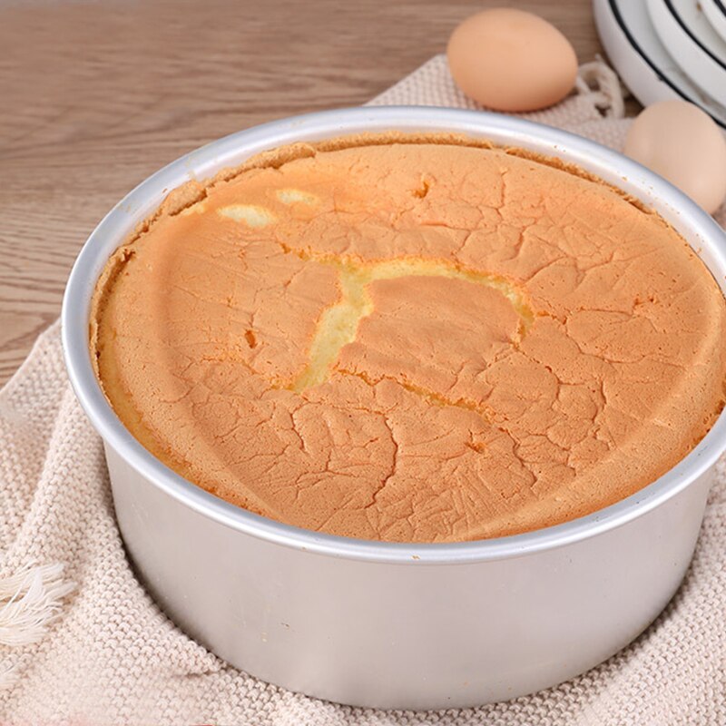 2/4/5/6/7/8/9/10 Inch Round Cake Pan Set with Removable Bottom Aluminum Alloy Chiffon Cake Mould Set Round Cakes Kitchen Tools