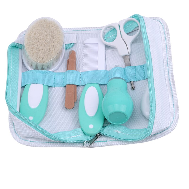 1 Set Baby Care Tools Baby Nails Hair Nose Care Set Comb Brush Set Newborn Daily Care Set Newborn: green