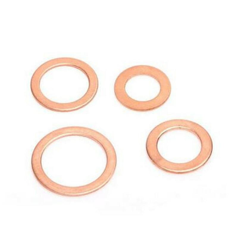 10/20PCS Solid Copper Washer Flat Ring Gasket Sump Plug Oil Seal Fittings10x14x1mm Multiple specifications Fastener Accessories