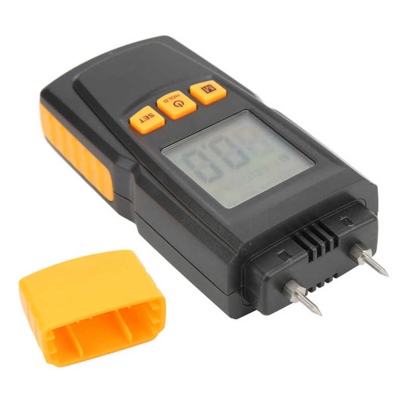 GM605 Portable Wood Moisture Meter Hygrometer Digital Wood Density Meter with Probe Protective Cover Humidity Meter