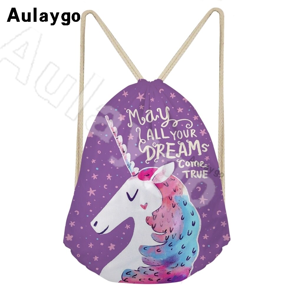 Aulaygo 3d unisex eenvoudige duurzame zwarte rugzak schattige witte kattenprint schoudertas kinderreisschoenen touwtassen rugzakken: Geel