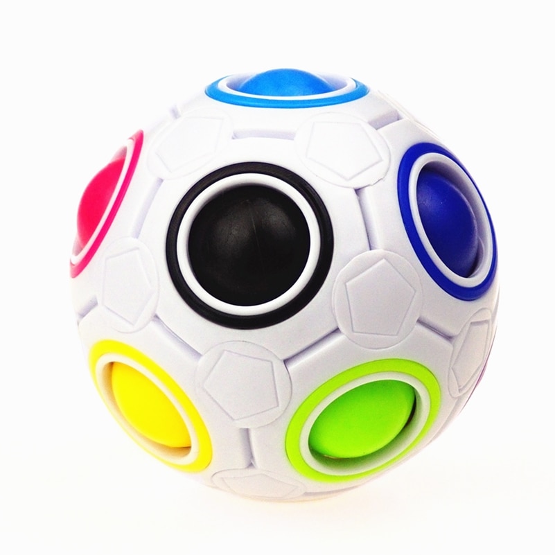 Yongjun Magic Cube Speed Rainbow Puzzles Ball Football cubo magico Educational Learning Toys for Children Kids Toys boy