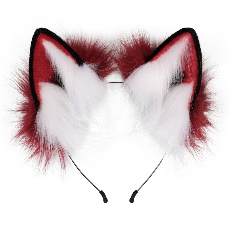 Pelztier Katze Fuchs Ohr Haarreifen Verstellbarer Halloween Kopfschmuck Cosplay Party Kostüm Requisiten Kopfbedeckung Haarschmuck: Silber