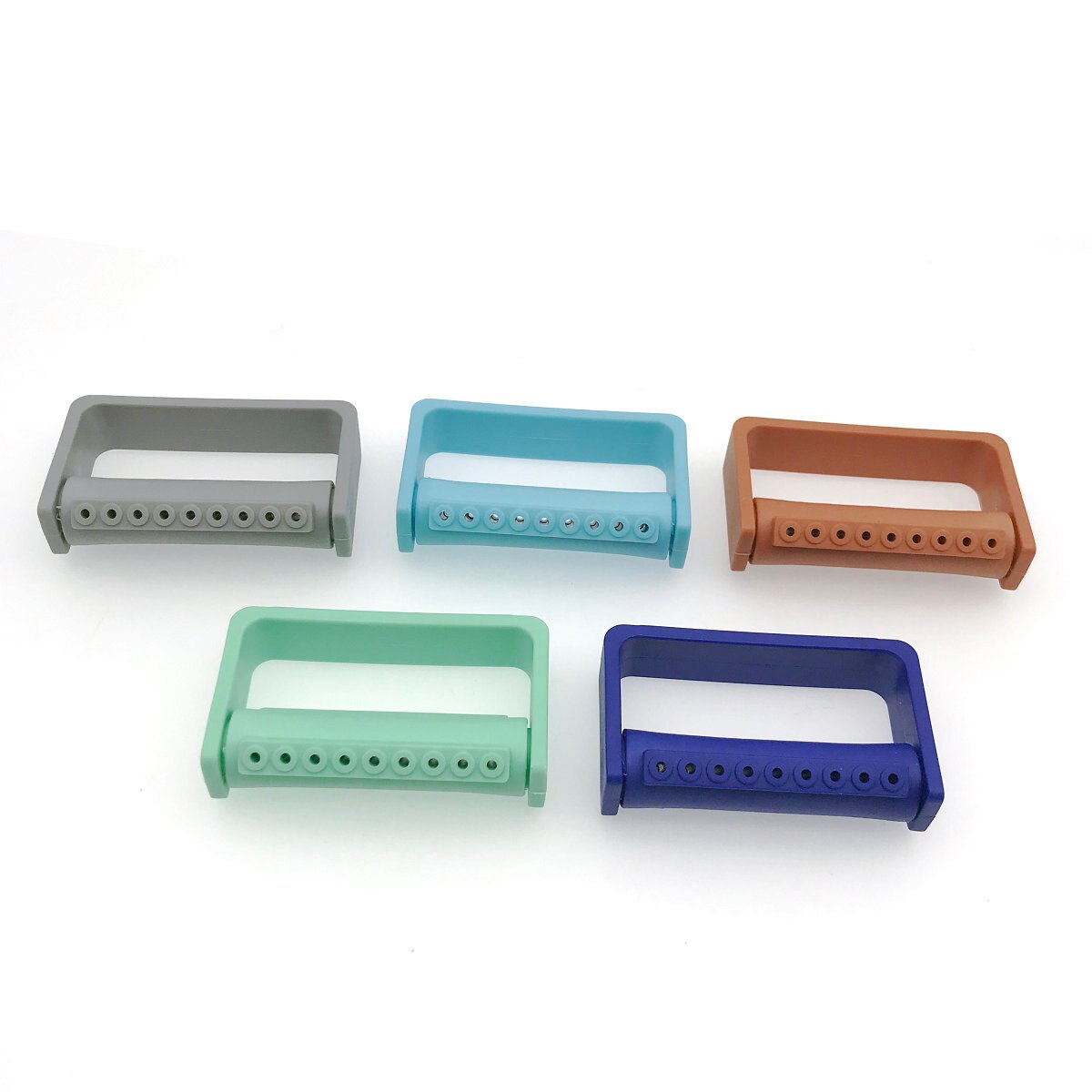 5pcs Autoclavable Diamond Bur Stand Holder Dental Disinfection Organizer