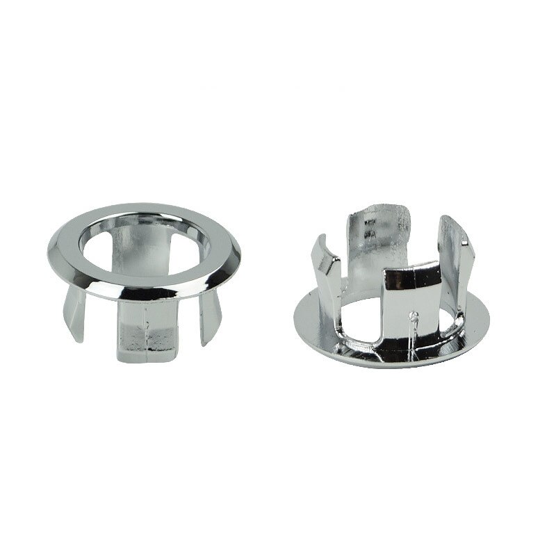 Plast sølt vann ring overløpsring vask rund ring baderomsforsyninger overløp reserve deksel keramisk servant 1pc krom dekor: 7