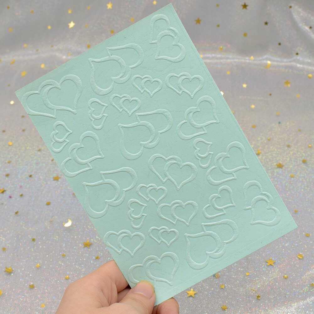 Heart Pattern 3D Embossing Folders for DIY Scrapbooking Paper Card Making Craft Plastic Embossing Template Stencil