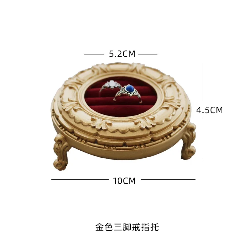 Lichte Luxe Rode Flanellen Fotolijst Ketting Stand Sieraden Shooting Rekwisieten Ring Tray Shop Sieraden Display Rack: royal blue