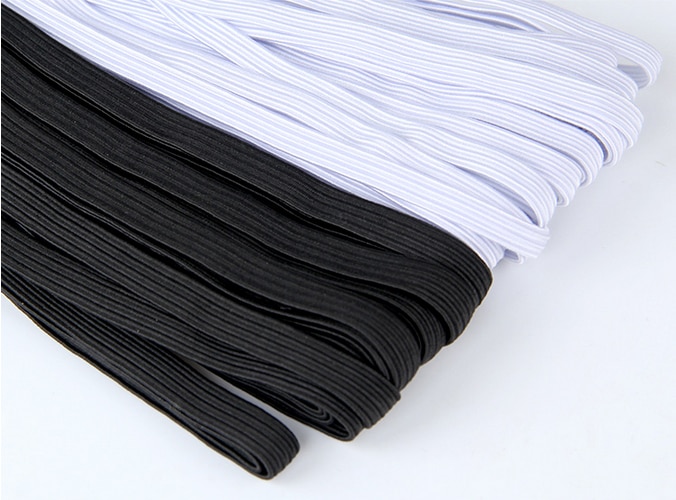Een roll 3mm/6mm/9mm zwart/wit kleur Elastiekjes elastische singels voor bruiloft jurk/corselet/baby jurk